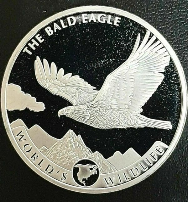 2021 Congo 1 oz Silver American Bald Eagle  Wildlife Series - Image 3