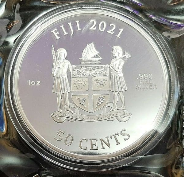 2021 Fiji Cats 1 oz Silver 50 Cent Coin GEM BU - Image 4