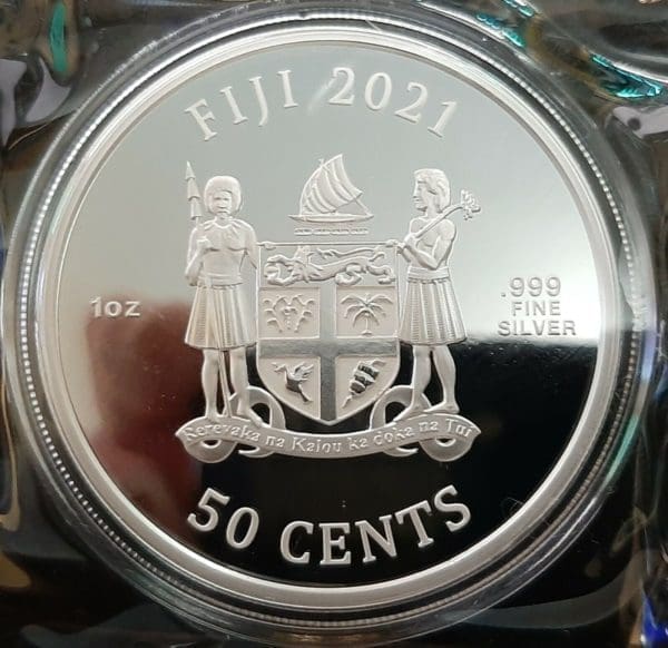 2021 Fiji Cats 1 oz Silver 50 Cent Coin GEM BU - Image 6