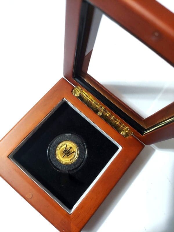2021 Barbados Gold Trident Coin 1/5 oz Gold - Image 3