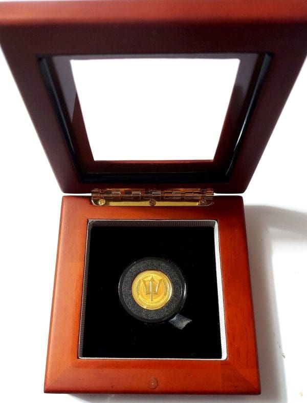 2021 Barbados Gold Trident Coin 1/5 oz Gold - Image 9