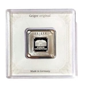 Geiger Edelmetalle 1 oz Silver Square Bar Bu .999 Fine
