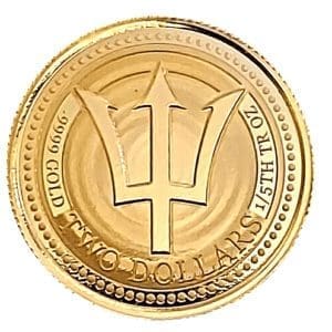2021 Barbados Gold Trident Coin 1/5 oz Gold
