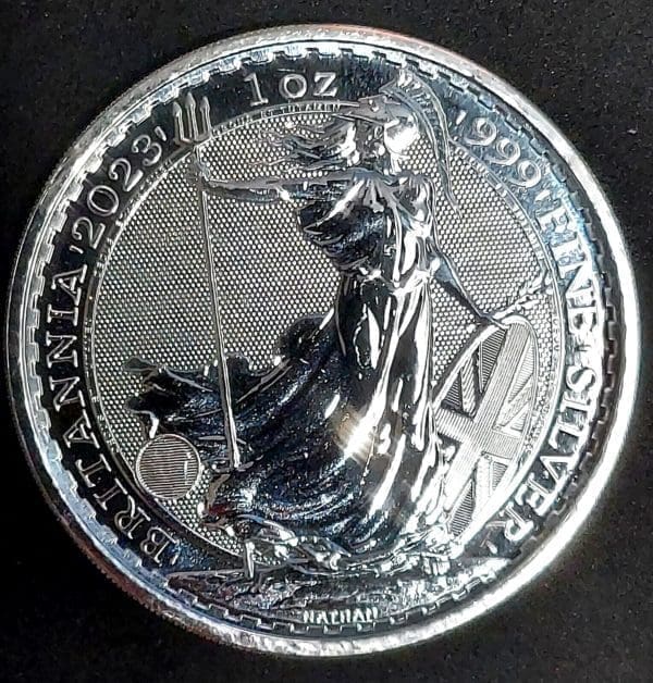 2023 Great Britain 1 oz Silver Britannia Coin Gem Bu - Image 5