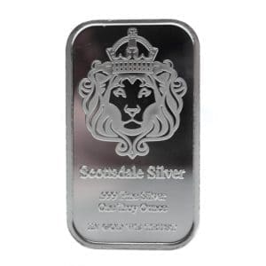 Scottsdale 1 oz silver lion logo bar "The One' .999