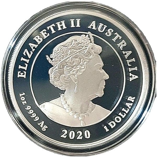 2020 Australian Double Dragon 1 oz Silver Proof - Image 2