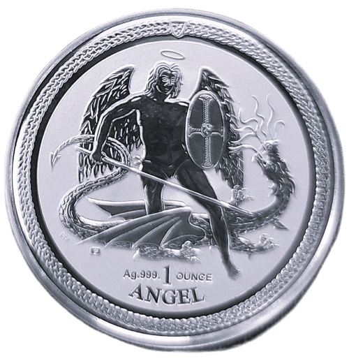 2016 Isle of Man 1 oz Silver Angel Rev Proof Coin .999 - Image 3