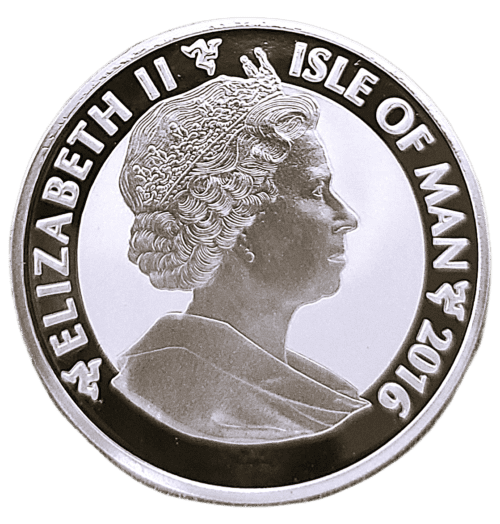 2016 Isle of Man 1 oz Silver Angel Rev Proof Coin .999 - Image 4