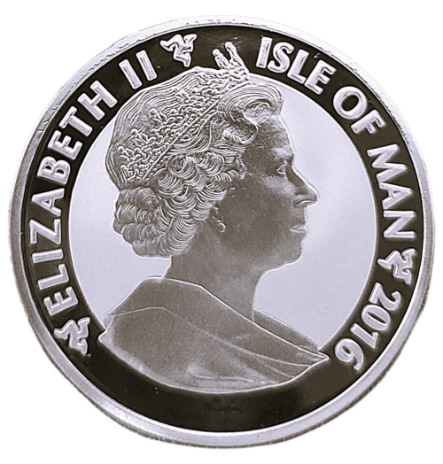 2016 Isle of Man 1 oz Silver Angel Rev Proof Coin .999 - Image 2