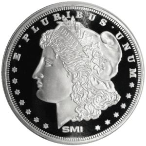 Sunshine Mint 1 oz Silver Morgan Dollar Round SMI mintmark