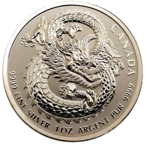 2018  Canada 1 oz Silver Lucky Dragon Coin Bu .9999 Fine - Image 3