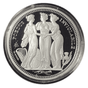 2021 St. Helena Three Graces 2 oz Silver Proof Coin