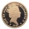1987 Isle of Man Gold Angel 1/10 oz Coin Bu .999 Fine Gold