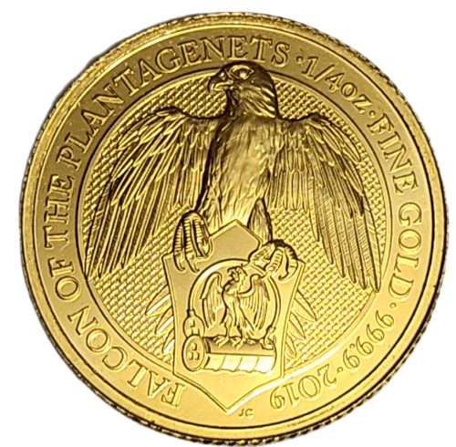 2019 British 1/4 oz Gold Queen's Beasts The Falcon - Image 3