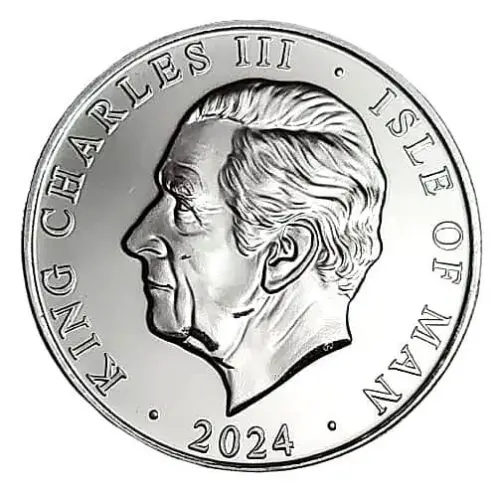 2024 Isle of Man 1 oz Silver Angel Coin .999 Fine Silver - Image 2
