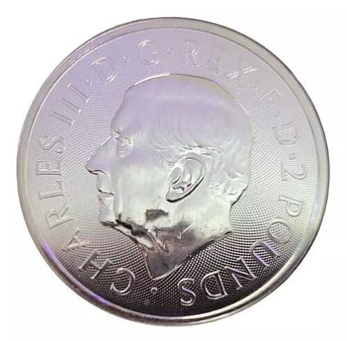 2024 British 1 oz silver Royal Arms of England Coin BU - Image 2