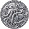 2024 Ghana 1 oz Silver Kraken High Relief Antique Piedfort Coin