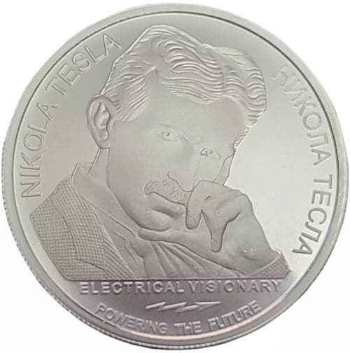 2024 Serbia 1 oz Silver 100 Dinar Tesla Direct Energy Weapon - Image 4
