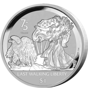 2022 Walking Liberty 75th Anniversary 1 oz Silver Coin
