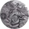 2024 Gabon Double Dragon and Phoenix 1.8 oz Silver UHR Antique