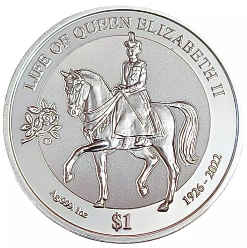 B.V.I 2022 Life of Queen Elizabeth Silver Reverse Frosted