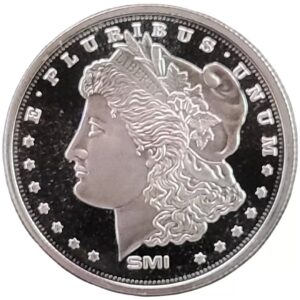 Sunshine Mint 1 oz Silver Morgan Dollar Round SMI mintmark