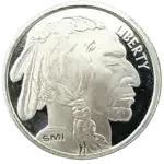 Sunshine Minting 1 oz Silver Buffalo Indian Round Bu