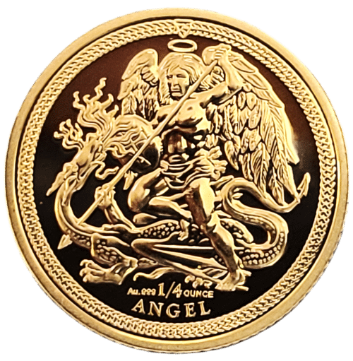 2024 Isle of Man 1/4 oz Gold Angel Coin .9999 Pure Gold