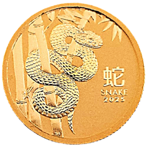 2025 Australian 1/10 oz Gold Lunar Snake BU