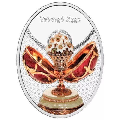 The 2024 Niue Faberge Egg Spring Flowers .999 Silver Proof Coin