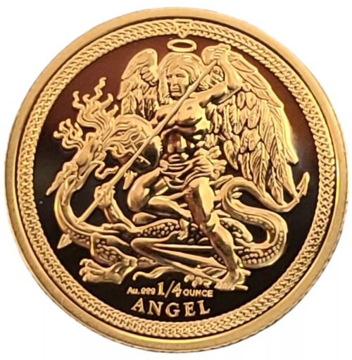 2024 Isle of Man 1/4 oz Gold Angel Coin .9999 Pure Gold - Image 4