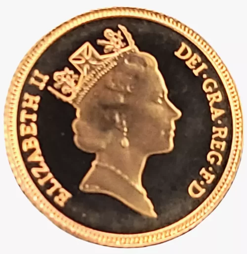 1986 British Half Gold Sovereign Bullion Coin The Royal Mint - Image 6