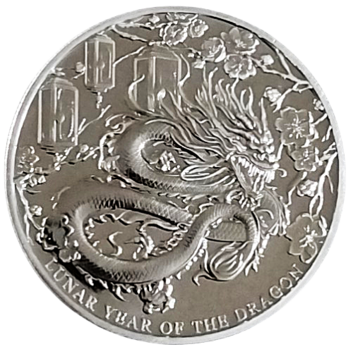 2024 Pitcairn Island 1 oz Silver Year of The Dragon Coin-Bu - Image 3