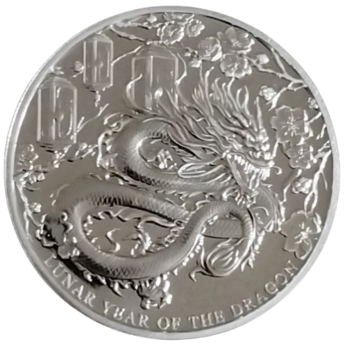 2024 Pitcairn Island 1 oz Silver Year of The Dragon Coin-Bu