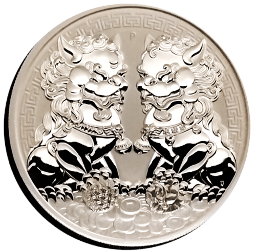 2020 Australia Double Pixiu Guardian Lions Gem Bu