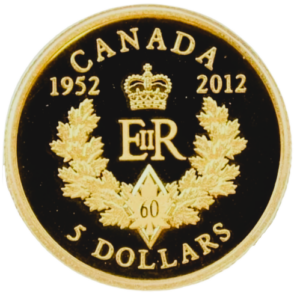 2012 Canada Queen’s Diamond Jubilee Royal Cypher 1/10 oz Gold Proof Coin