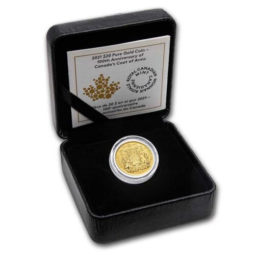 2021 Canada Coat of Arms 1/10 oz Gold Reverse Proof $20 Coin - Image 3