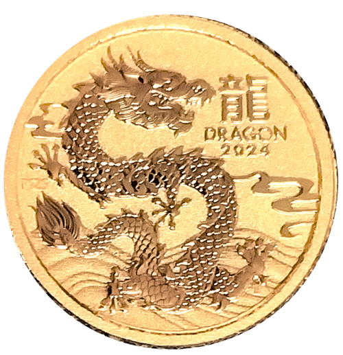 2024 Australia 1/20 oz Gold Lunar Dragon .9999 Perth