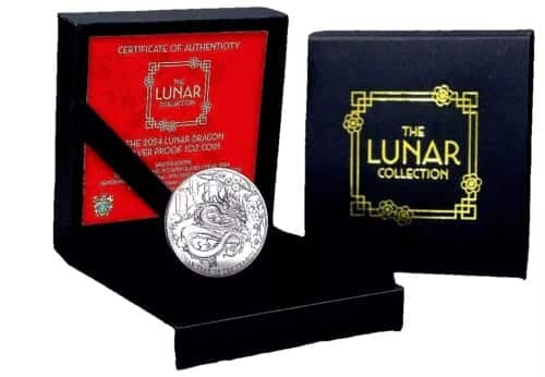 2024 Pitcairn Island Year of The Dragon 1 oz silver Proof Coin