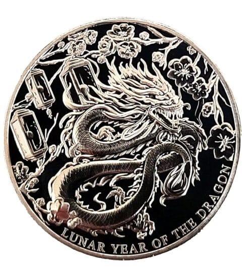 2024 Pitcairn Island Year of The Dragon 1 oz silver Proof Coin - Image 2