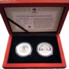 2017 Isle of Man Silver Angel Proof - 2 Coin Set - Box & Coa