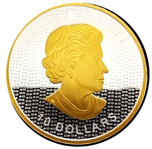 2018 Canada 2 oz Silver $10 Maple Leaf Proof Anniversary of 30 Years - Image 4