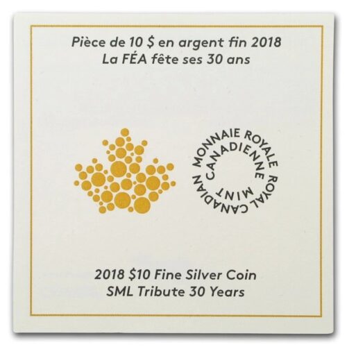 2018 Canada 2 oz Silver $10 Maple Leaf Proof Anniversary of 30 Years - Image 5