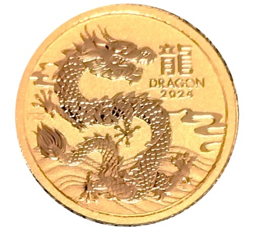 2024 Australia 1/20 oz Gold Lunar Dragon .9999 Perth - Image 3