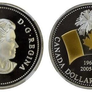2005 Canadian National Flag 40th Anniversary Silver Proof Coin