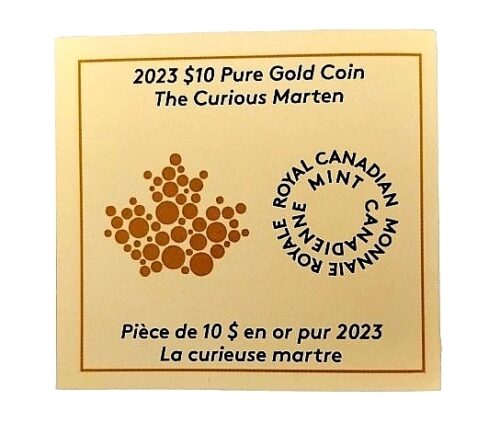2023 Canada 1/20 oz The Curious Marten Proof Gold Coin - Image 5