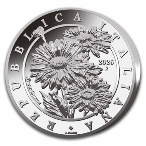 2025 Italy 1 oz Silver Flora and Fauna - The Daisy .999 Fine Silver - Image 2
