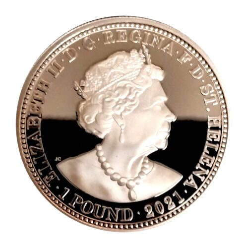 2021 Saint Helena Three Graces 1 oz Silver Proof Coin - EIC - Image 2