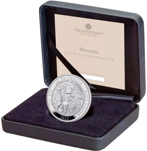 2022 UK Britannia 1 oz Silver Proof Coin .999 Fine - Image 2