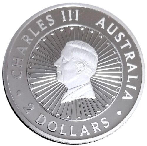 2024 Australia 2 oz Silver Double Dragon Proof w/ Pearl Insert - Image 2